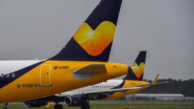 Thomas Cook planes at Manchester Airport