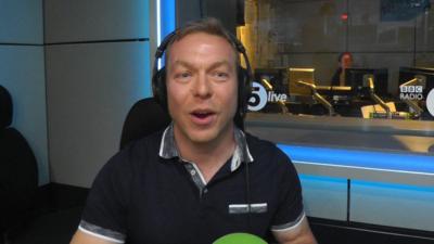 Cycling legend Sir Chris Hoy talking on The TriPod podcast