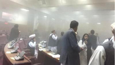 Photo taken by MP Naqibullah Faiq who was present in parliament during the attack