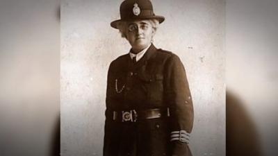 Edith Smith in her police uniform.