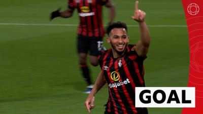 Lloyd Kelly puts Bournemouth ahead in FA Cup against Swansea with fine finish