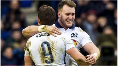 Stuart Hogg scored one try and set up another in the victory over France