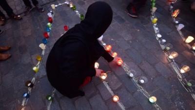 Candles lit in Molenbeek