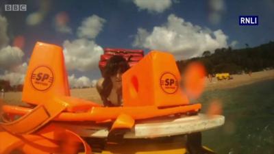 RNLI lifeguard rescue