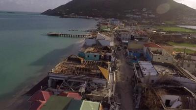 Drone footage of Saint Martin devastation