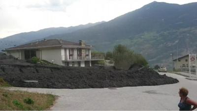 Mudslide around house