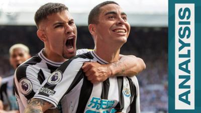 Bruno Guimaraes and Miguel Almirón