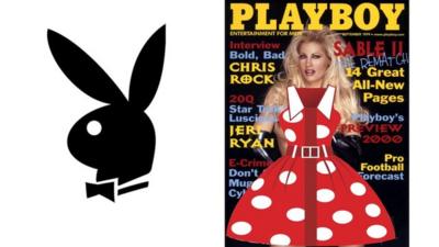 Playboy bunny and magazine cover