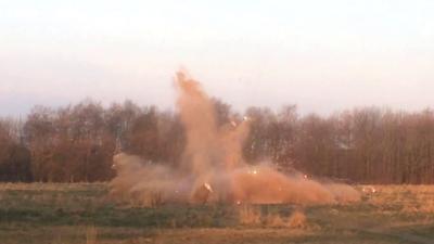 Controlled grenade explosion