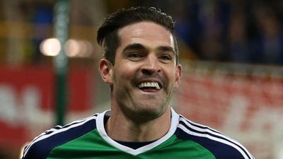 Kyle Lafferty scored two goals after coming on as a substitute in Northern Ireland's 4-0 win over San Marino