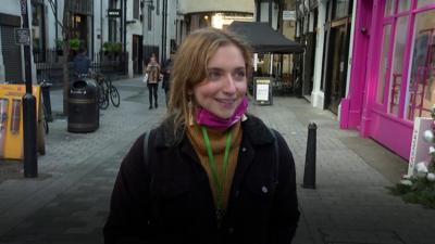 Young woman in London