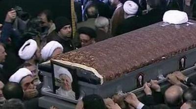 Hundreds of thousands of Iranians turn out for the funeral of former President Akbar Hashemi Rafsanjani.