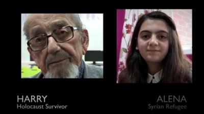 Holocaust survivor Harry and Syrian refugee Alena