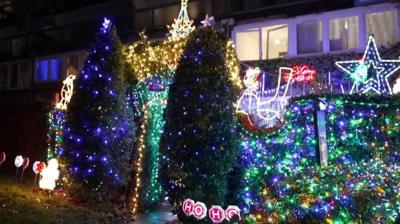 The Mustafa family home decked out for Christmas