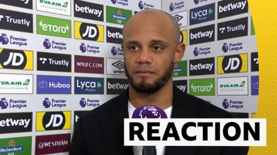 Burnley manager Vincent Kompany