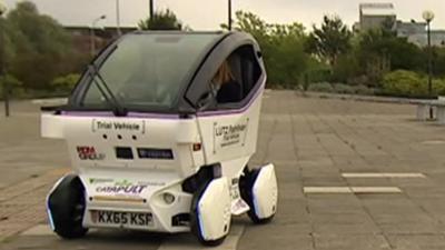 Driverless pod can carry two passengers