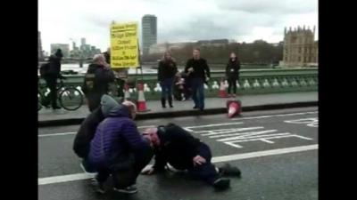 Radoslow Sikorski was crossing Westminster Bridge when he heard a crash.