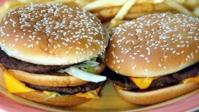 Burgers on a plate