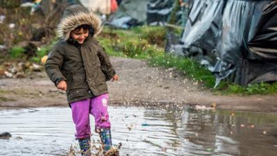 Child at the 'Jungle' in Calais