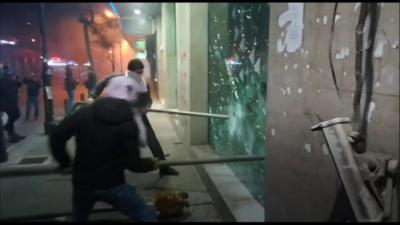 Protesters in Beirut