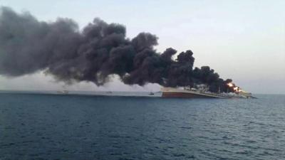 Fire sinks Iranian navy ship IRIS Kharg