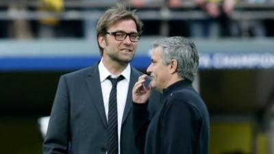 Jurgen Klopp (l) and Jose Mourinho