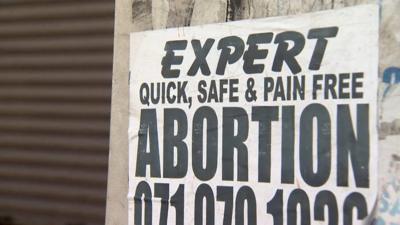 Illegal abortion sign