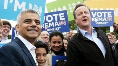 Sadiq Khan and David Cameron