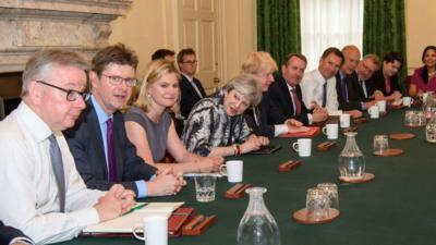 Theresa May's reshuffled Cabinet meets for the first time