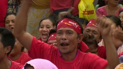 NLD supporters celebrating