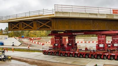 Bridge being installed