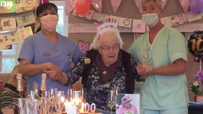 Evie Bowles turns 100