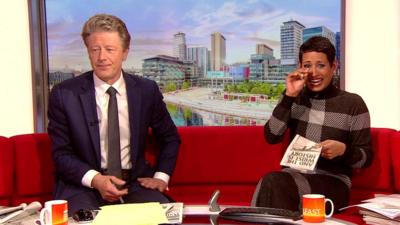 Naga Munchetty and Charlie Stayt