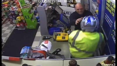 CCTV of an armed raid in Norwich