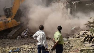 Bulldozer demolishes residence of Muslim man alleged to be involved in recent anti-government protests in India