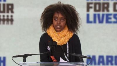 Naomi Wadler speaking