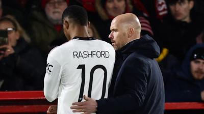 Marcus Rashford and Erik ten Hag