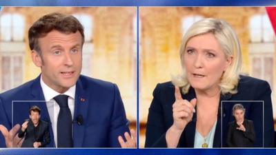 Marine Le Pen and Emmanuel Macron