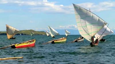 Fishing boats on Lake Tanganyika