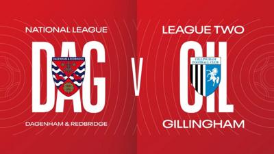 Dagenham and Redbridge v Gillingham graphic