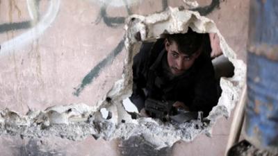 A Syrian rebel fighter from the Islamist