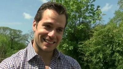 Henry Cavill has completed a 13km race for a wildlife park in Jersey