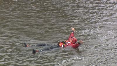 Simulated river rescue