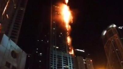 Torch Tower ablaze