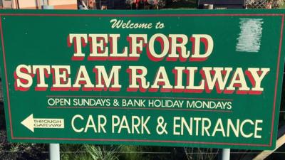 Steam railway sign