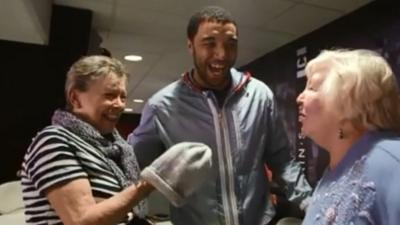 Watford captain Troy Deeney meets fans