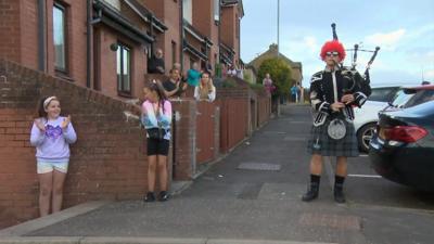 Scotland has once again paused to clap and play the pipes for NHS staff, carers and key workers.