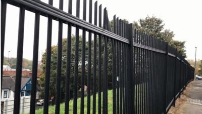 Fence around the quayside