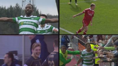 Moussa Dembele, Jonny Hayes, Stuart Armstrong and Scott Sinclair