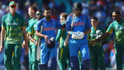 India and South Africa take to the field for their World Cup game